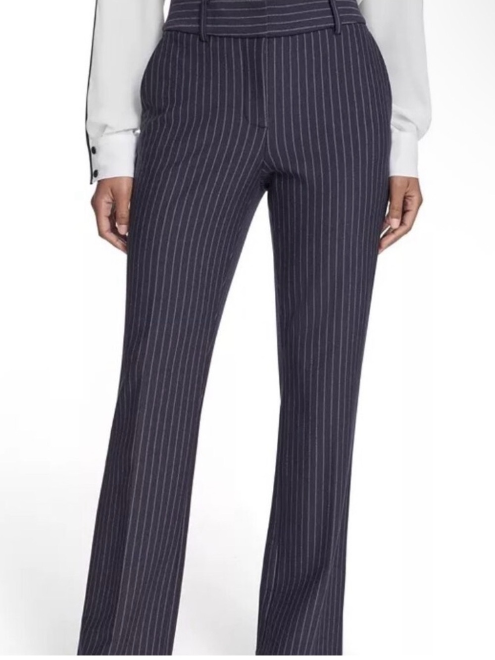 Tommy Hilfiger Navy Pinstripe Dress Trousers